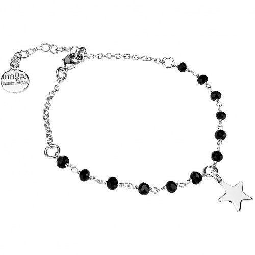 Bracciale Con Cristalli Neri E Stella Pendente Boccadamo IKBR03